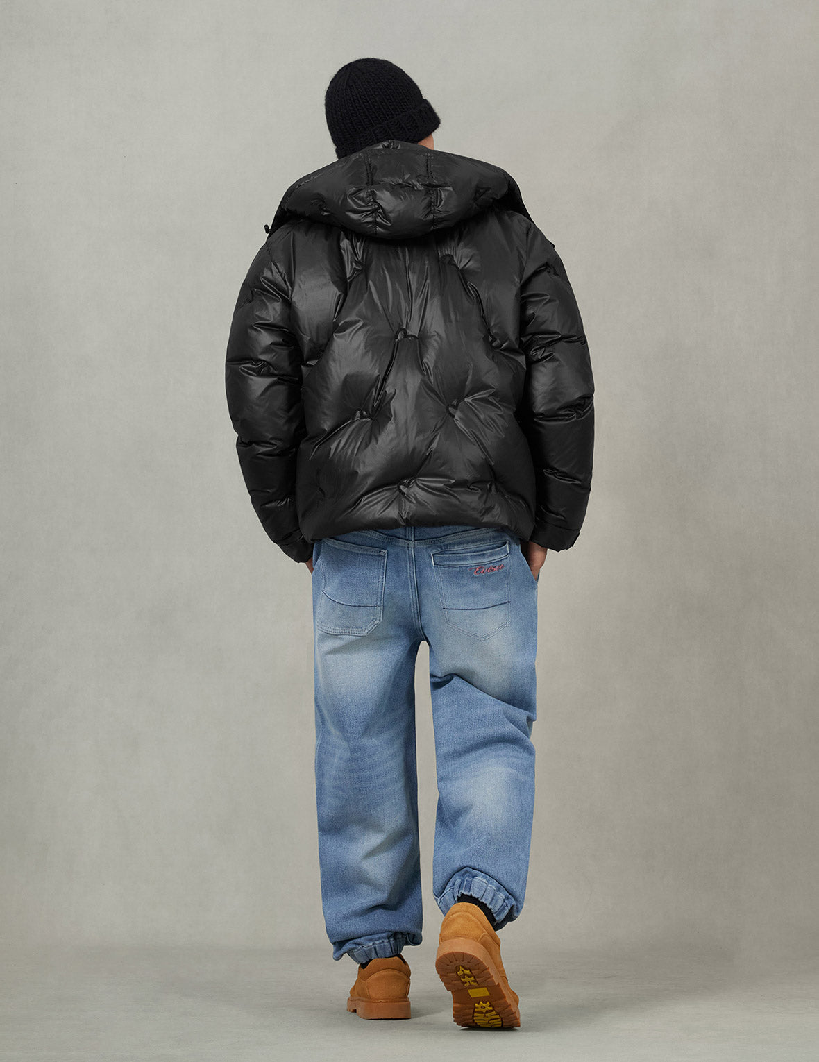 Henohenomohe Godhead Print Loose Fit Denim Joggers