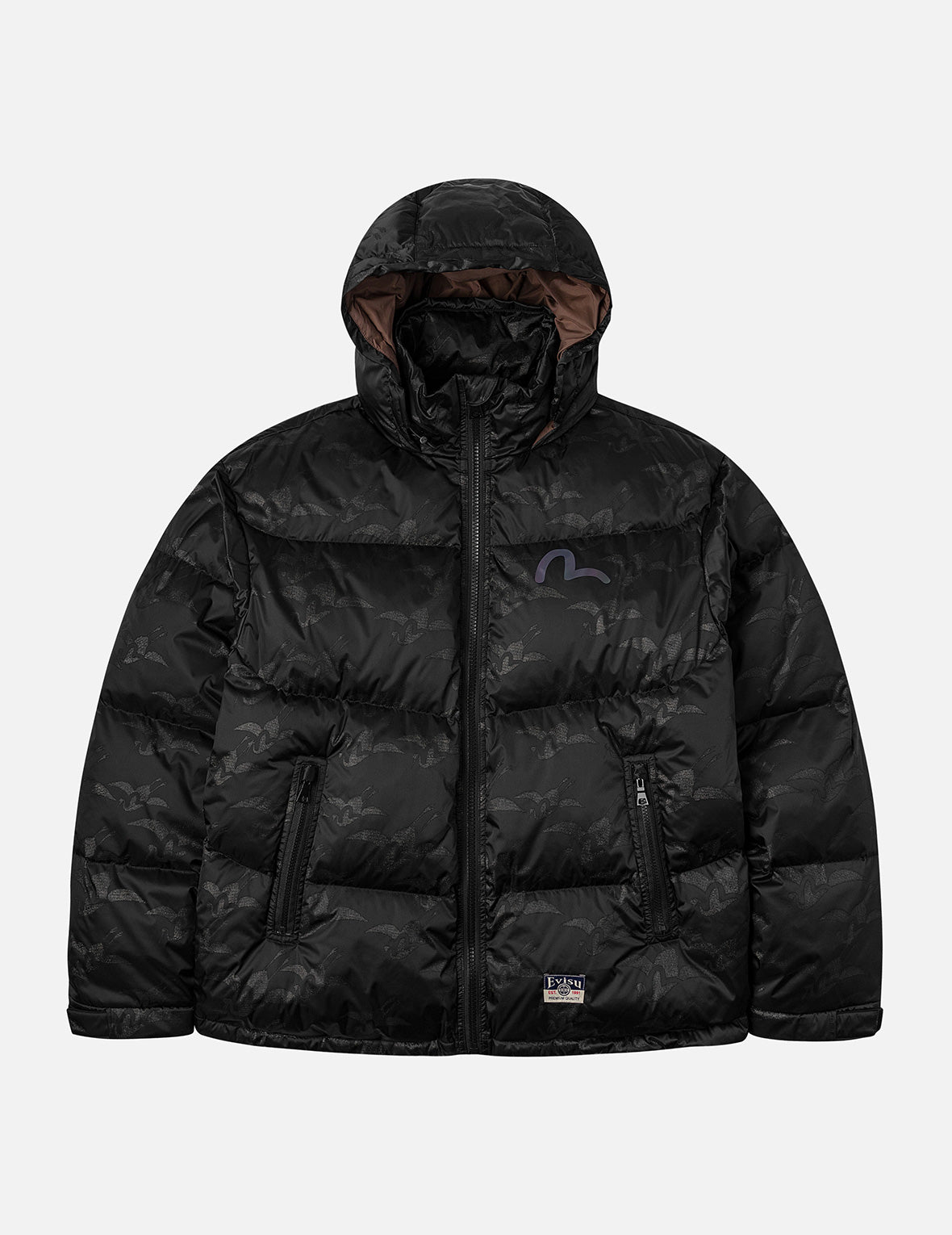 Allover Seagull Crane Jacquard Regular Fit Down Jacket