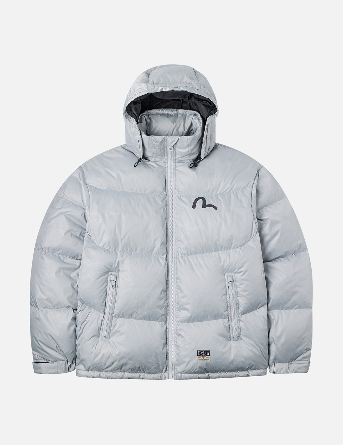 Allover Seagull Crane Jacquard Regular Fit Down Jacket