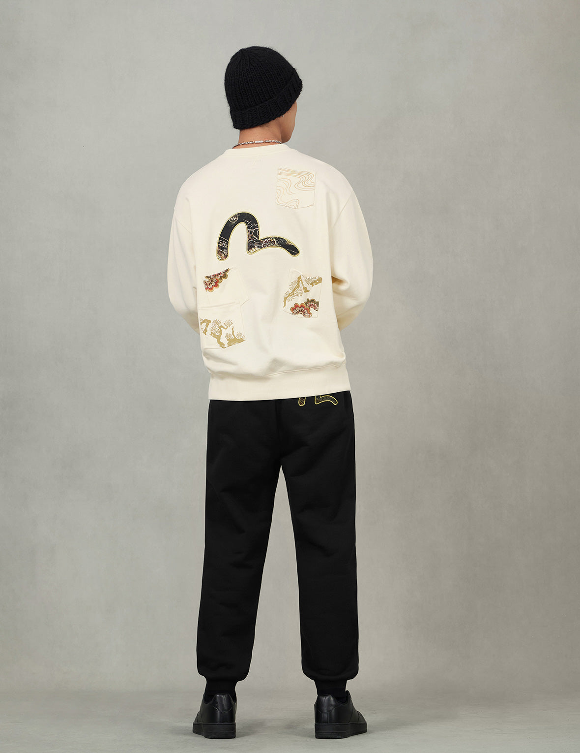 Seagull Brocade Appliqué Relax Fit Sweatshirt