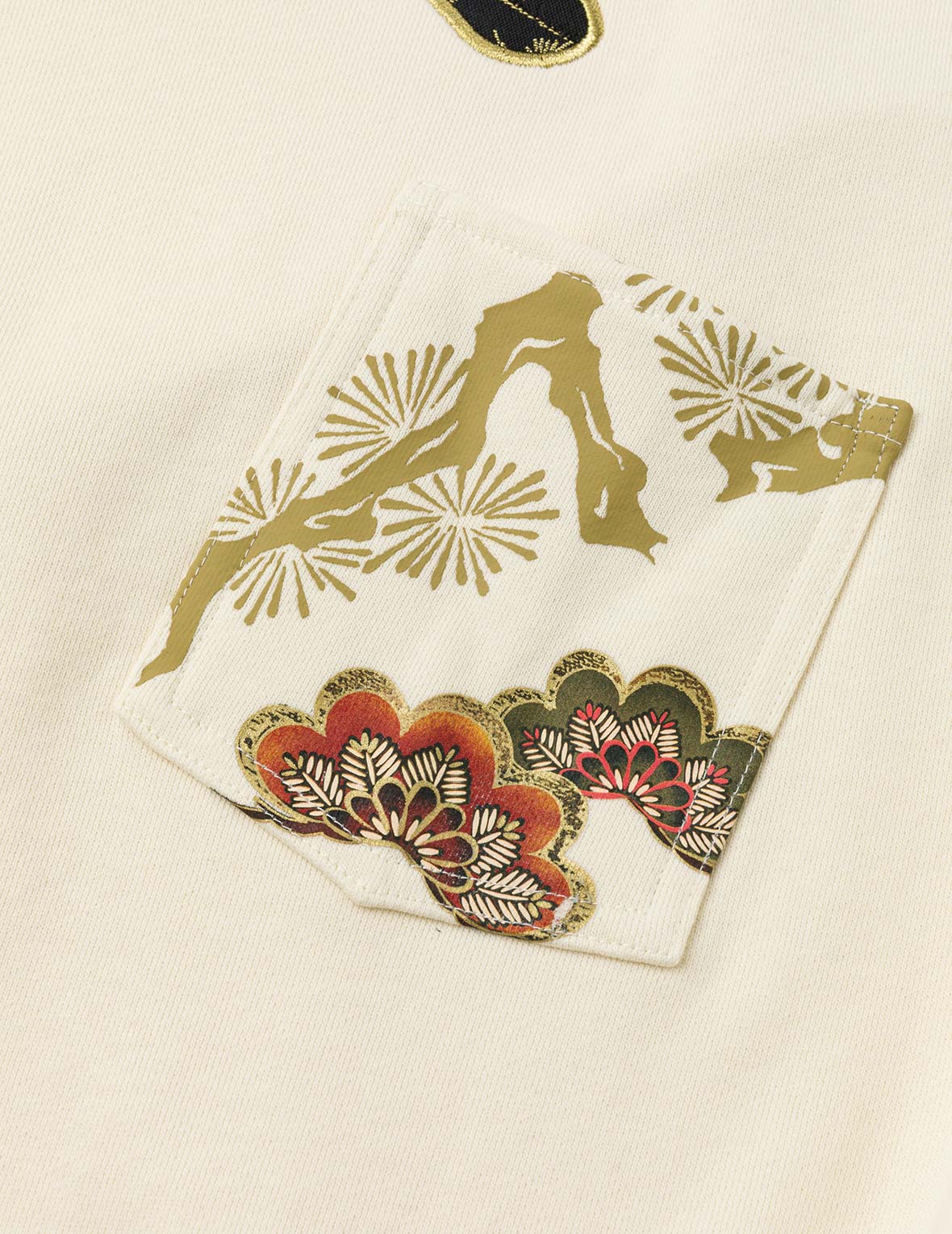 Seagull Brocade Appliqué Relax Fit Sweatshirt