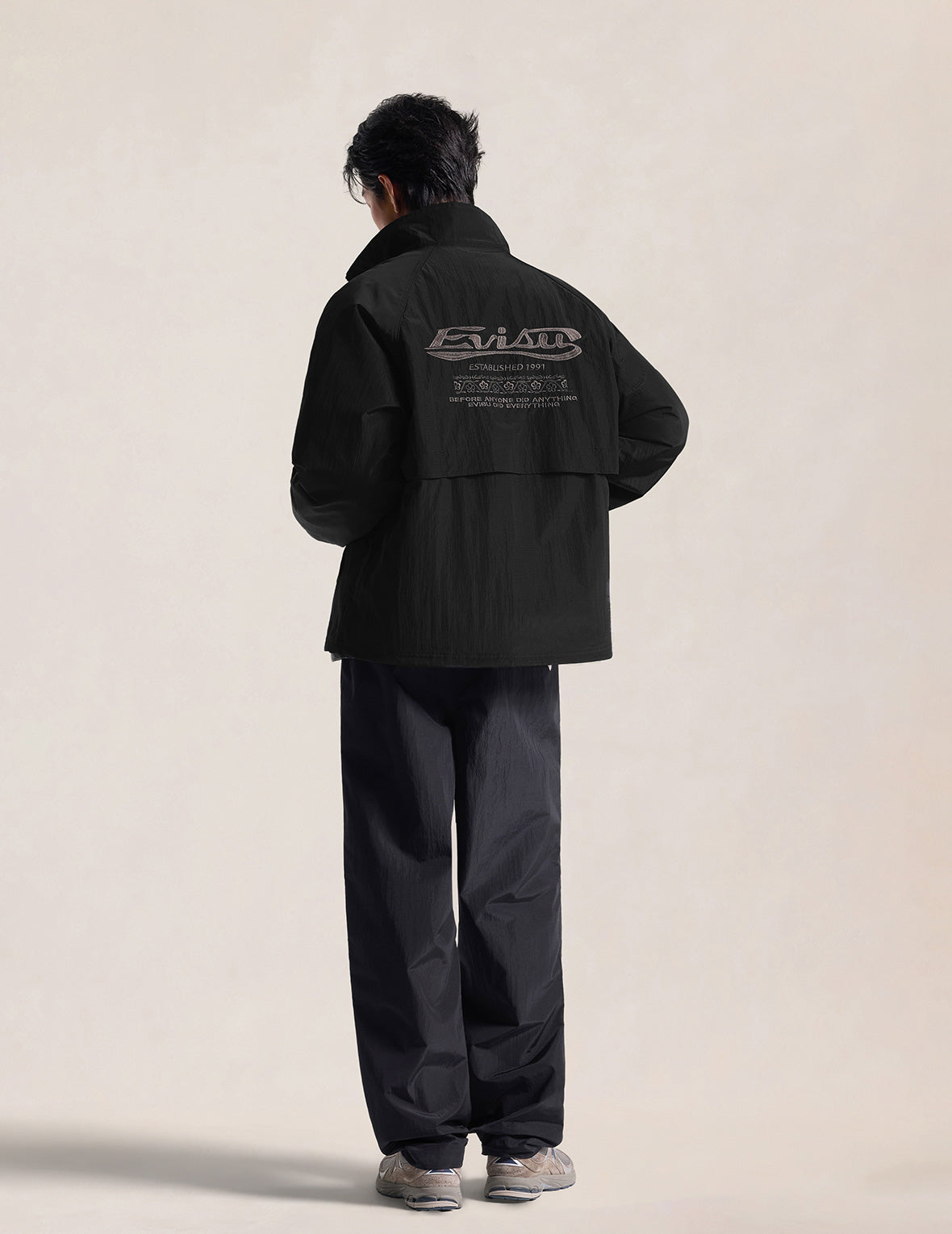 Logo Embroidered Zip-Up Windbreaker