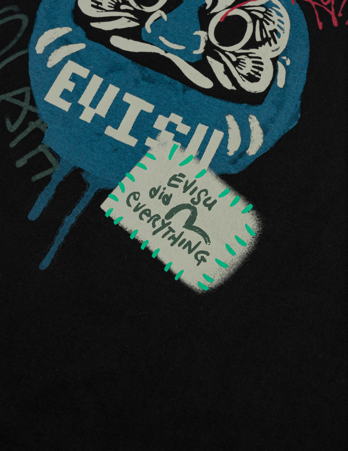 Daruma Print Faux Layered Long-Sleeve T-Shirt