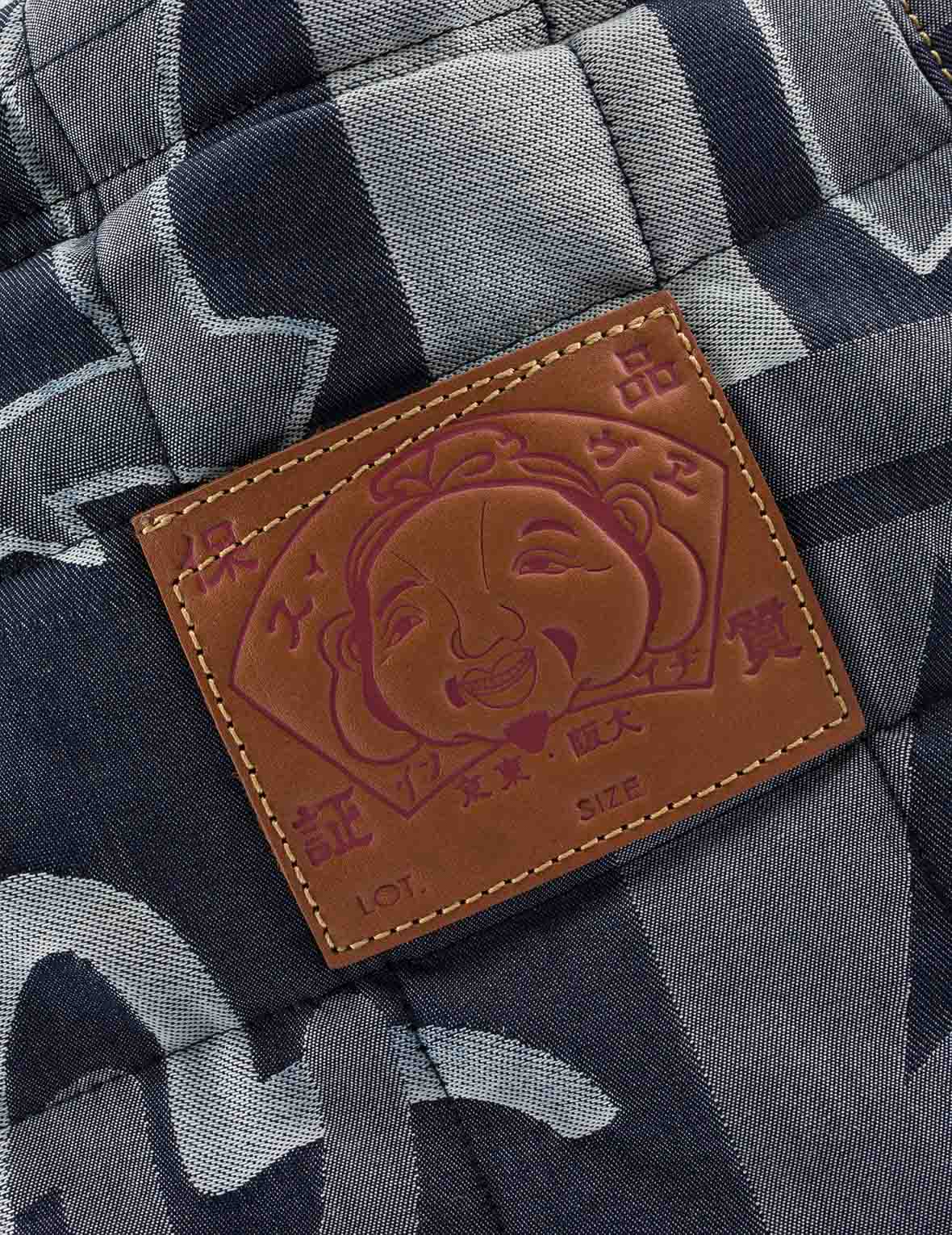 满地商标提花印花牛仔手提包