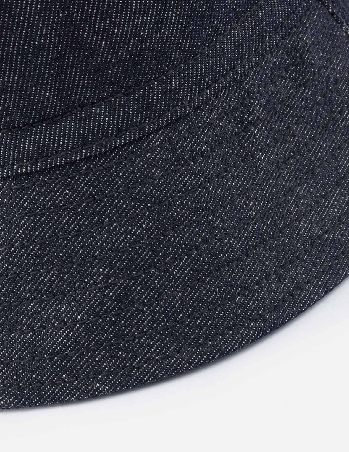 Logo and Seagull Embroidery Denim Bucket Hat