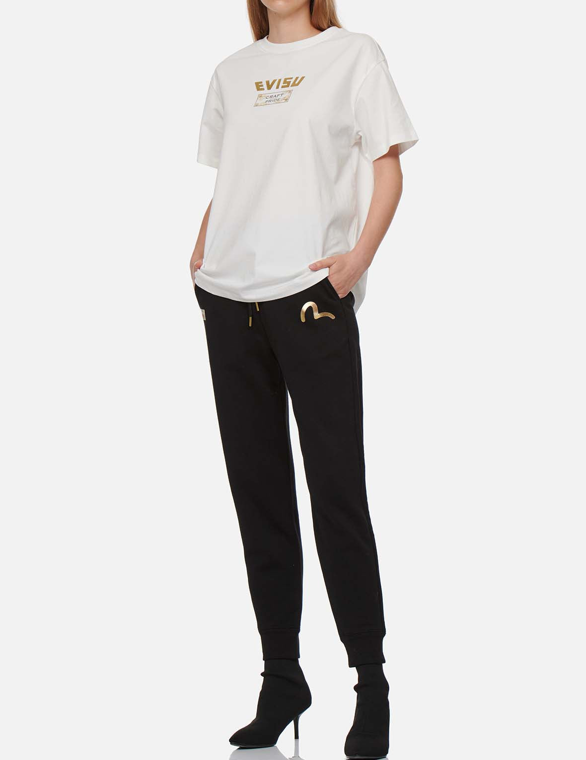 Brocade Kamon Appliqué Sweatpants