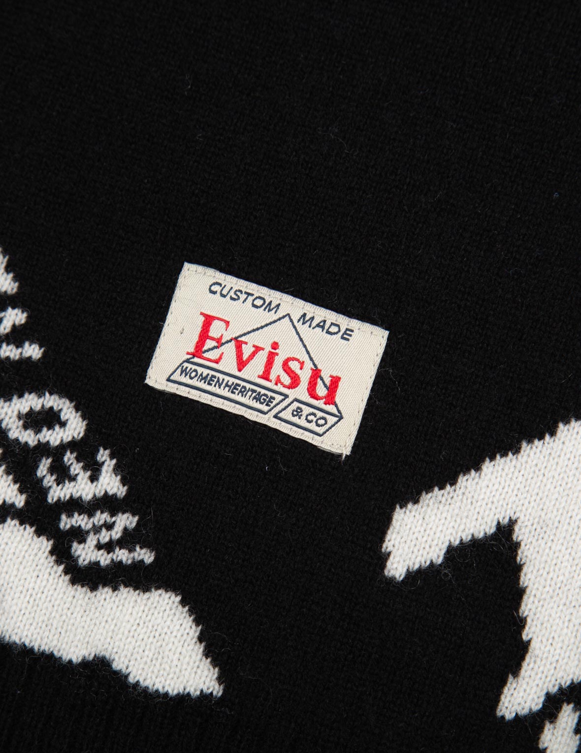 Allover Kamon and Logo Jacquard Sweater