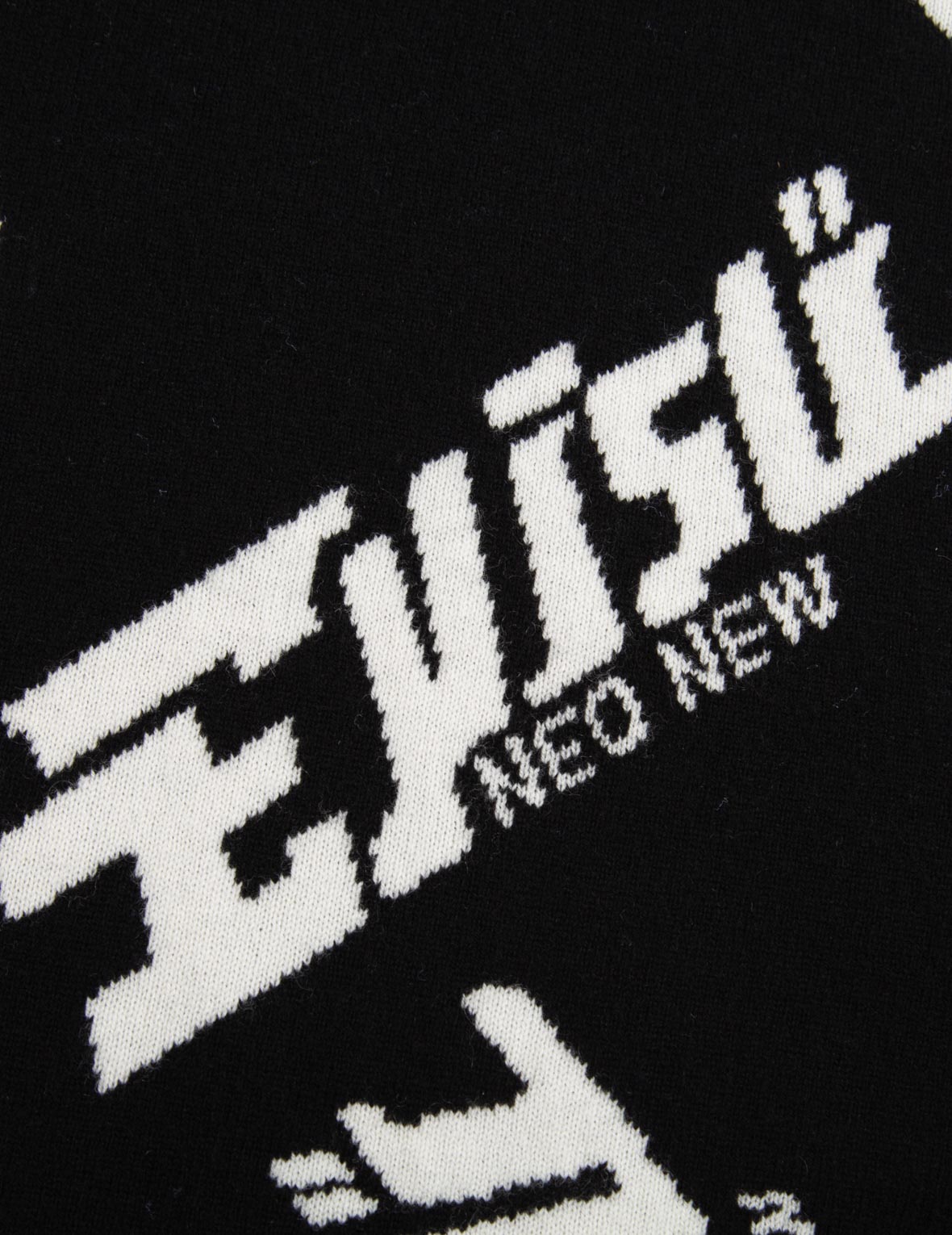 Allover Kamon and Logo Jacquard Sweater