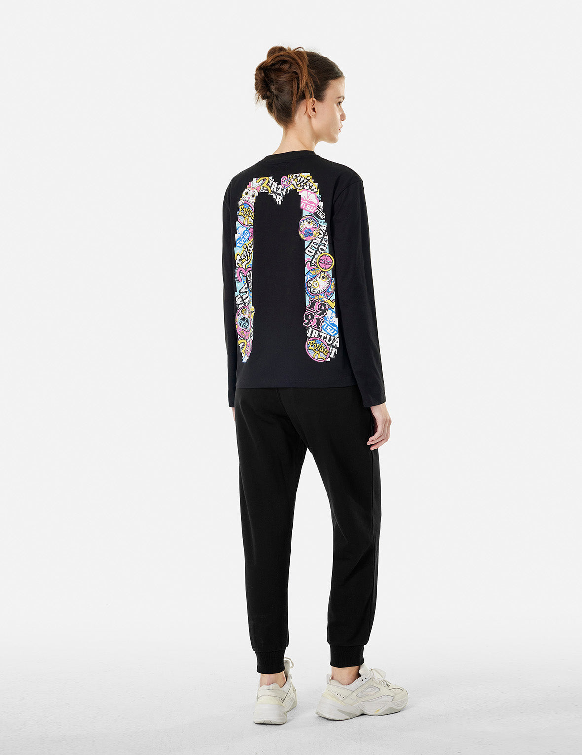 Logo Print and Seagull Embroidery Regular Fit Sweatpants