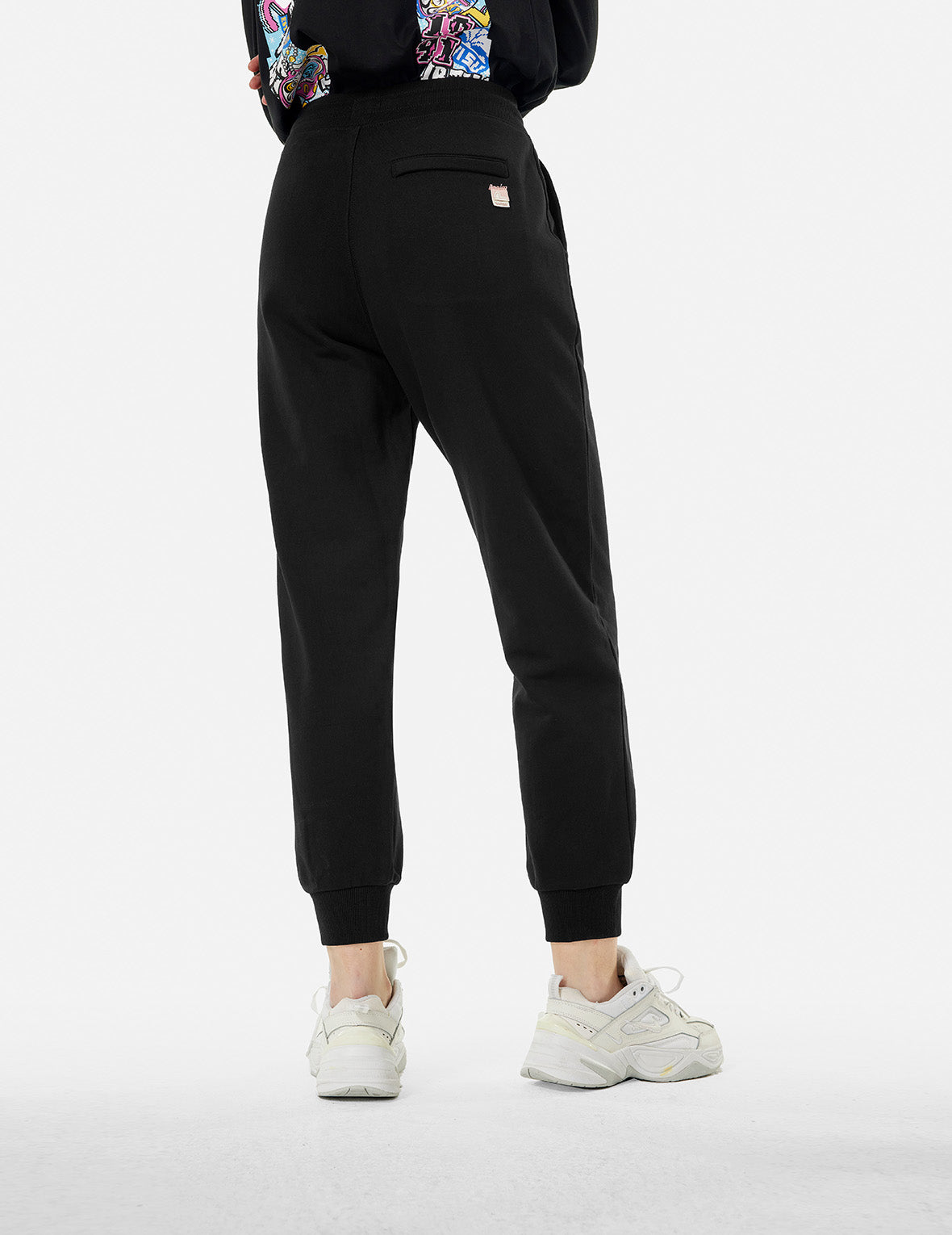 Logo Print and Seagull Embroidery Regular Fit Sweatpants