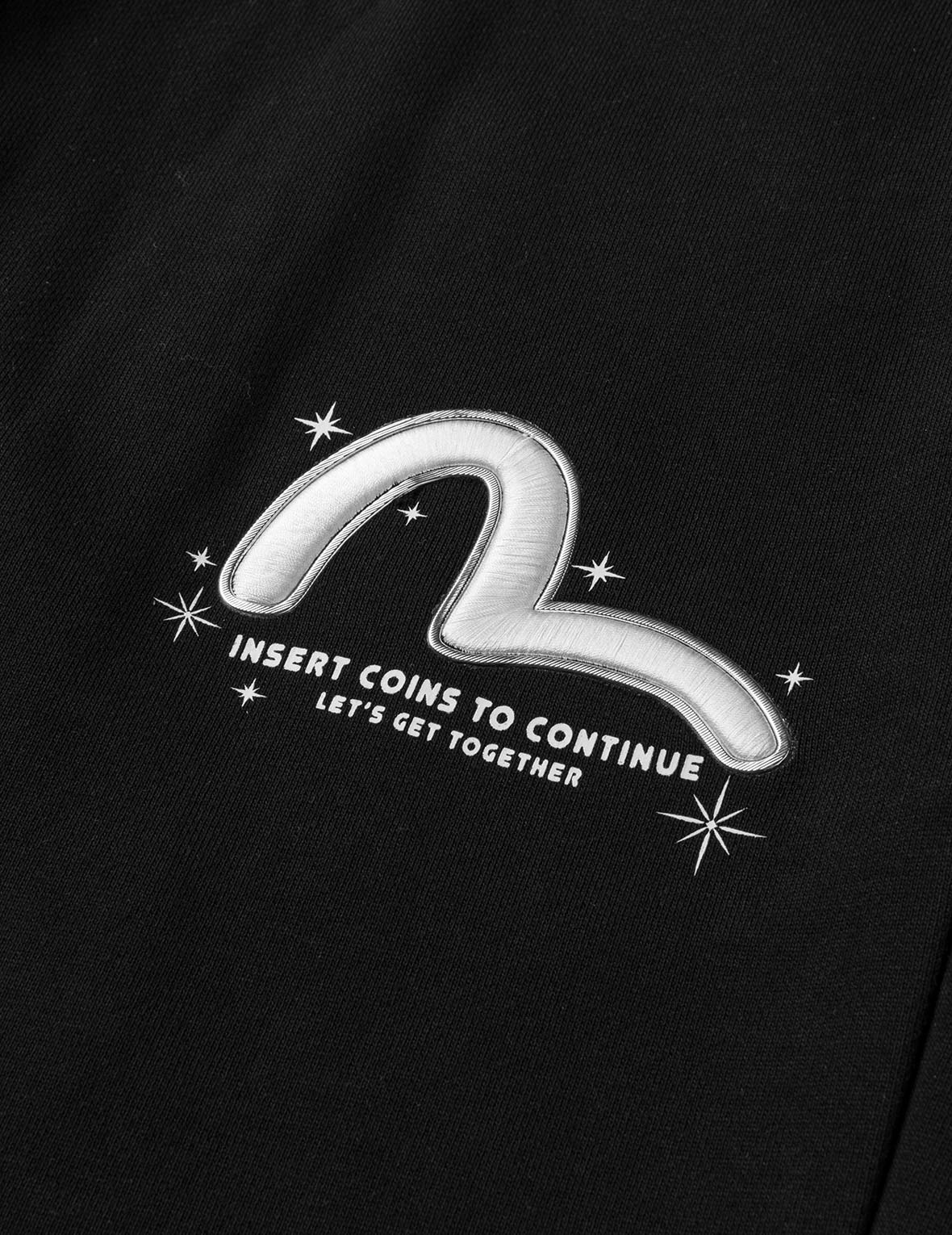 Logo Print and Seagull Embroidery Regular Fit Sweatpants