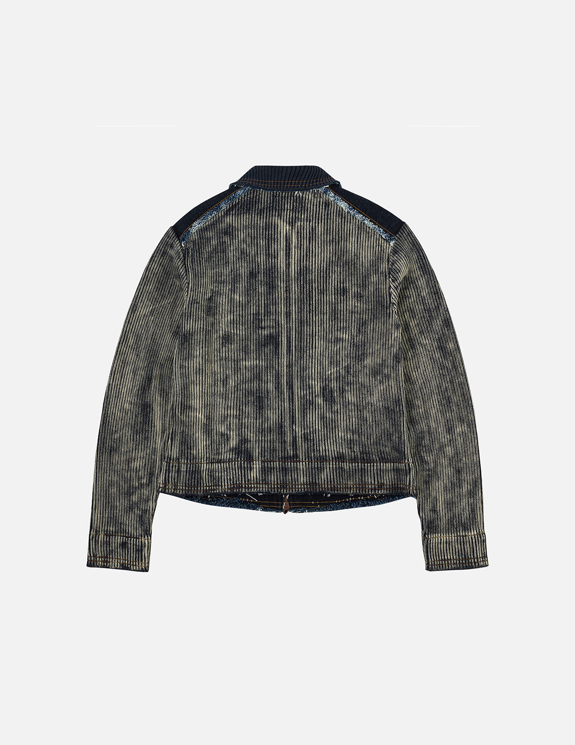 牛仔并布时尚版型拉链外套