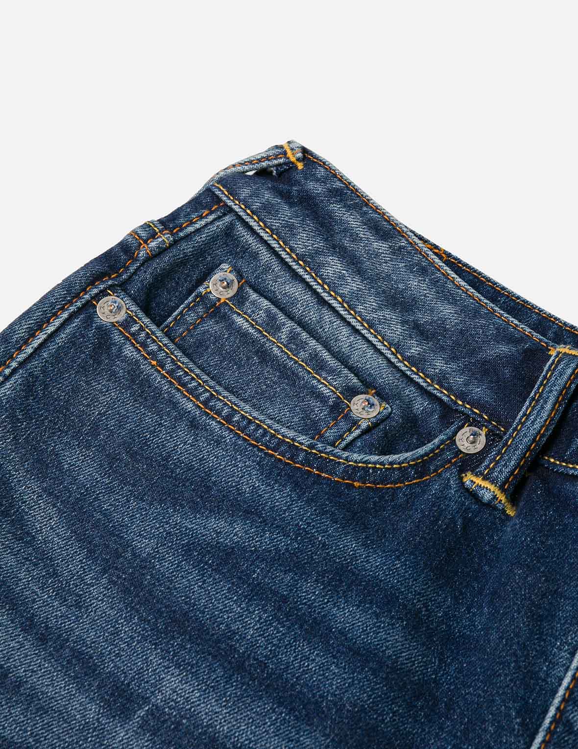 镂空毛茸茸小猫和海鸥刺绣宽版休闲牛仔裤