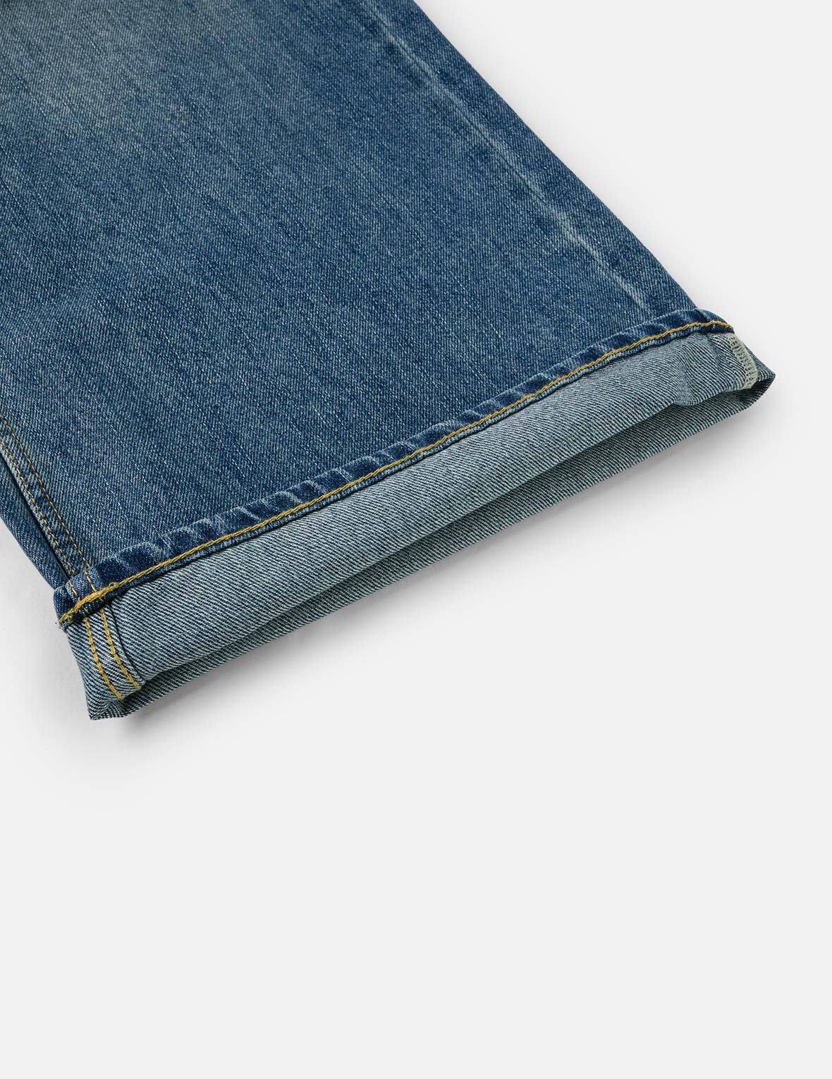 海鸥印花阔脚牛仔裤