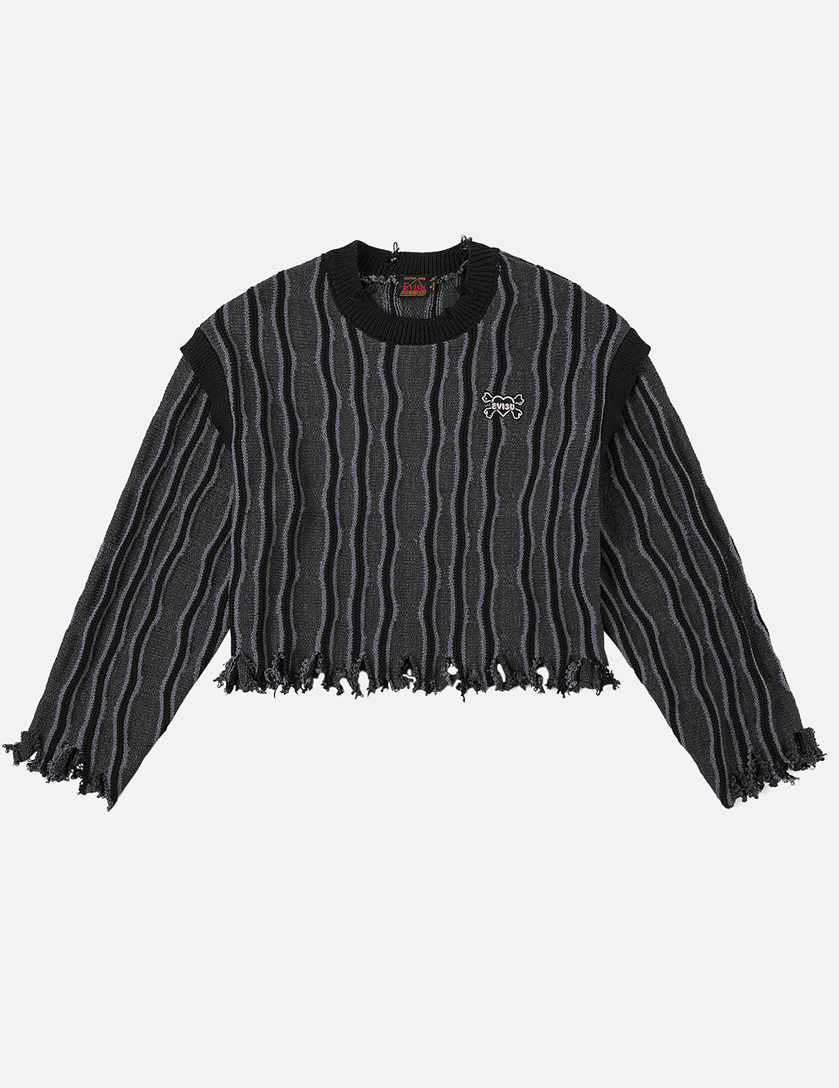 骷髅心布贴绣时尚版型针织卫衣