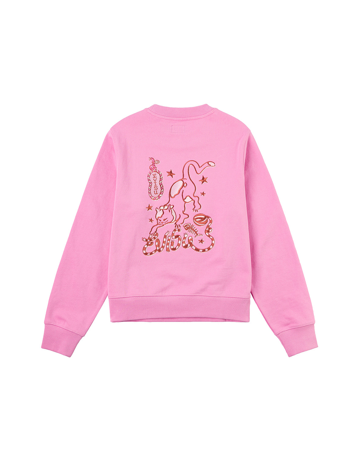 小猫和商标刺绣常规版型卫衣