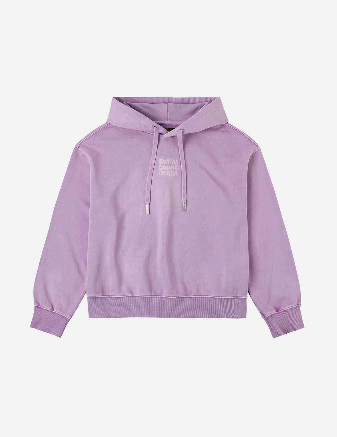 毛茸茸小猫大M印花短款连帽卫衣