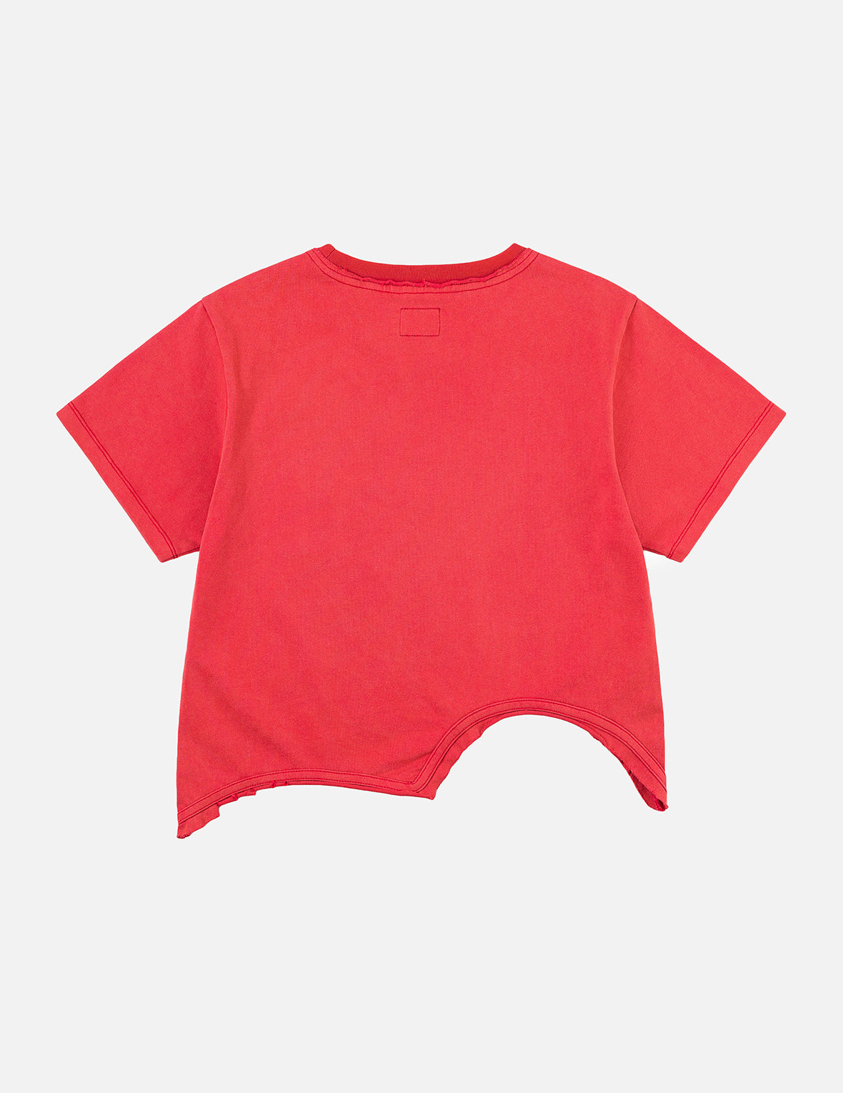 商标印花和破损细节时尚版型T恤