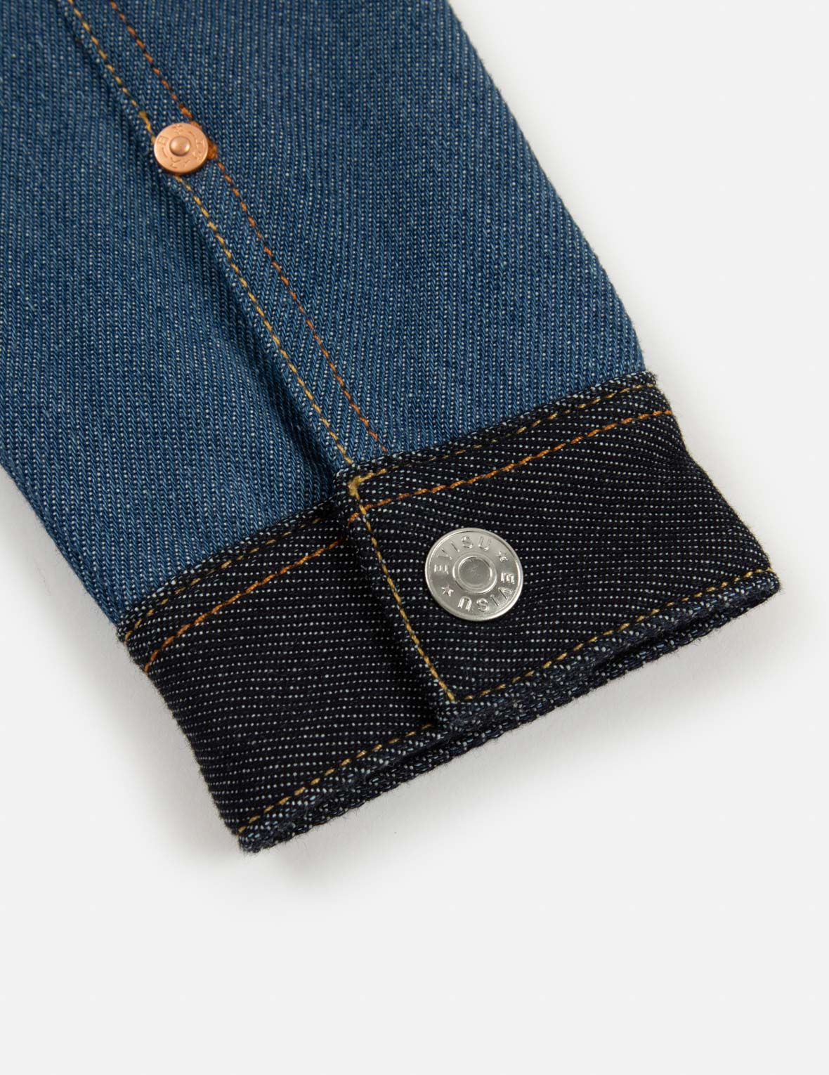 达磨大M印花常规版型拼布牛仔外套