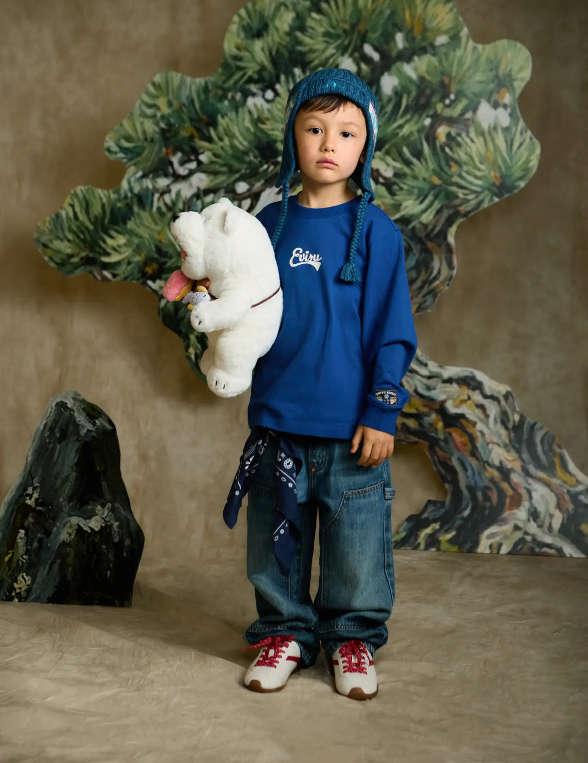 EVISU Earflap Beanie