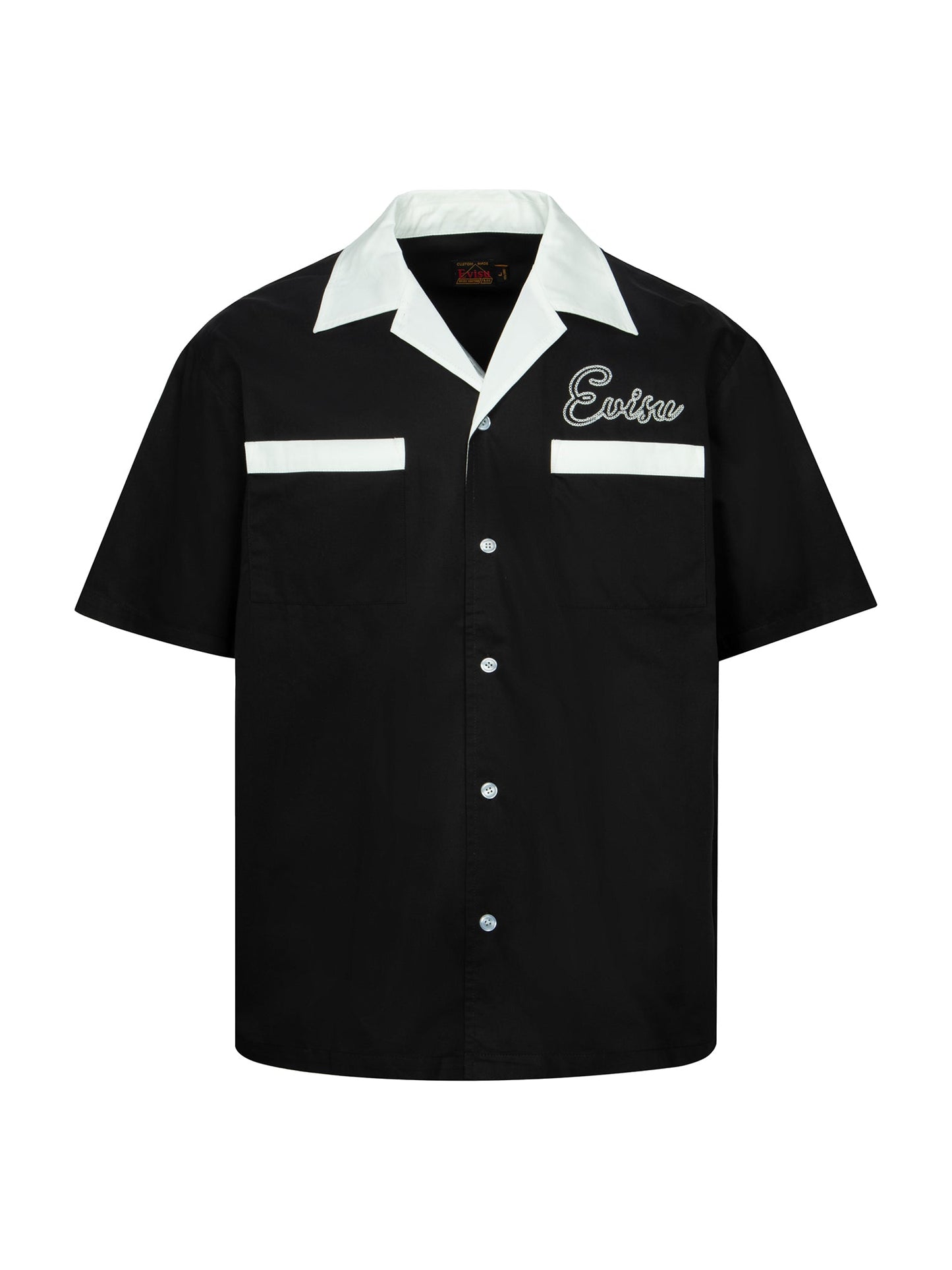 链式缝制商标刺绣宽松版型衬衫