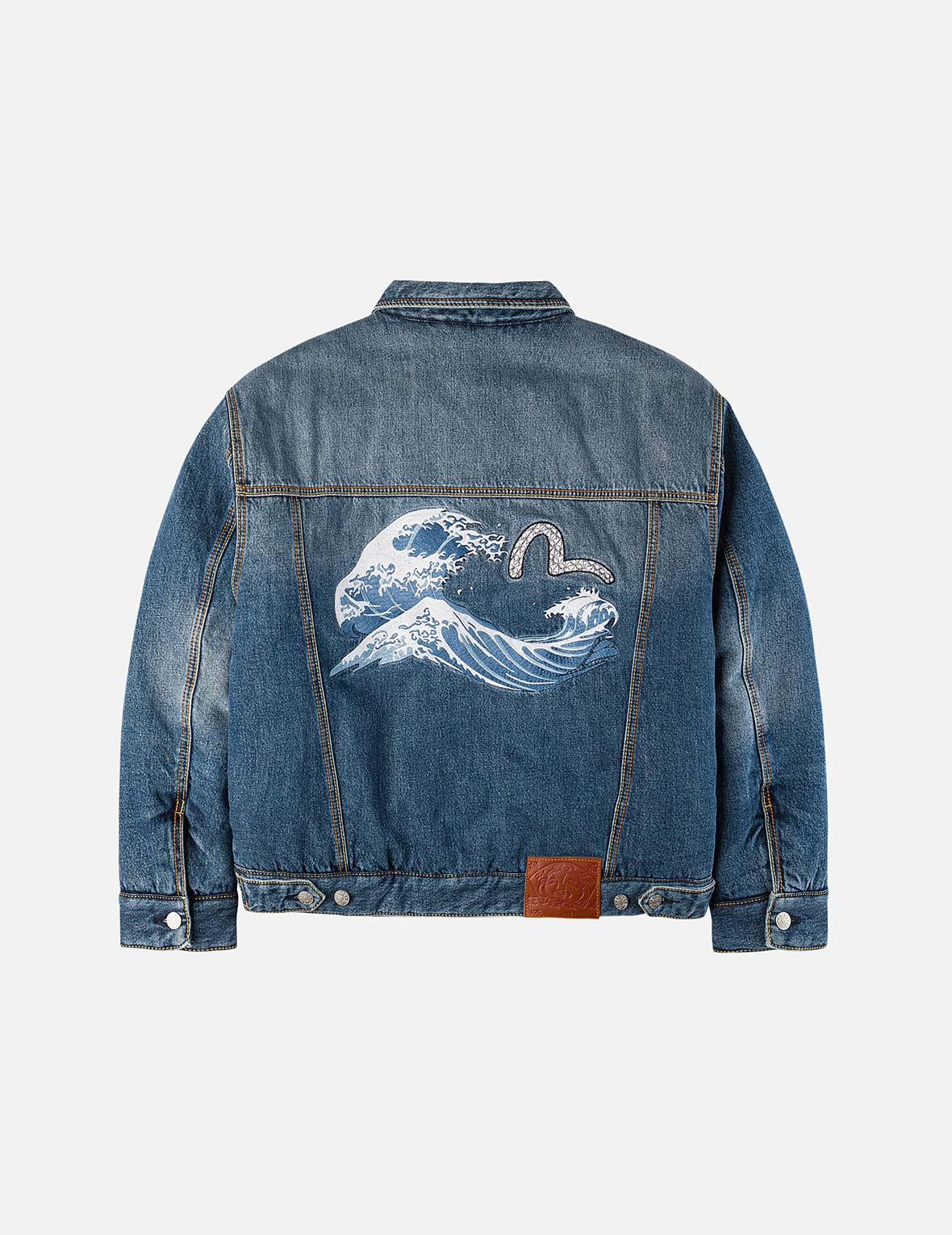 EVISU X MOOSE KNUCKLES Ukiyo-e Wave Denim Jacket