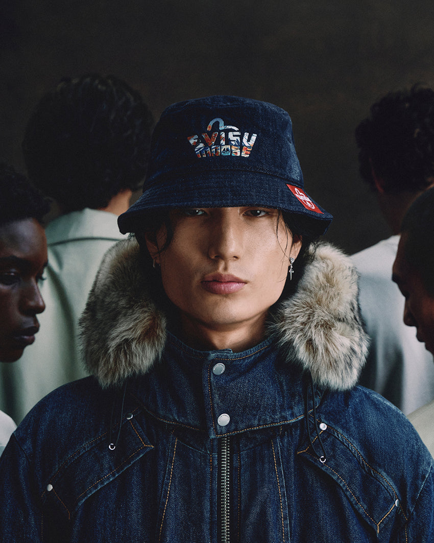 EVISU X MOOSE KNUCKLES 浮世绘牛仔渔夫帽