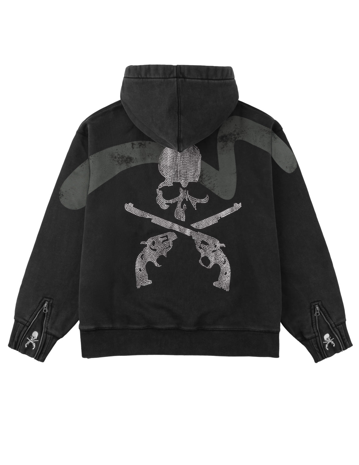 EVISU x mastermind JAPAN x roarguns 双枪骷髅大M后加帽卫衣