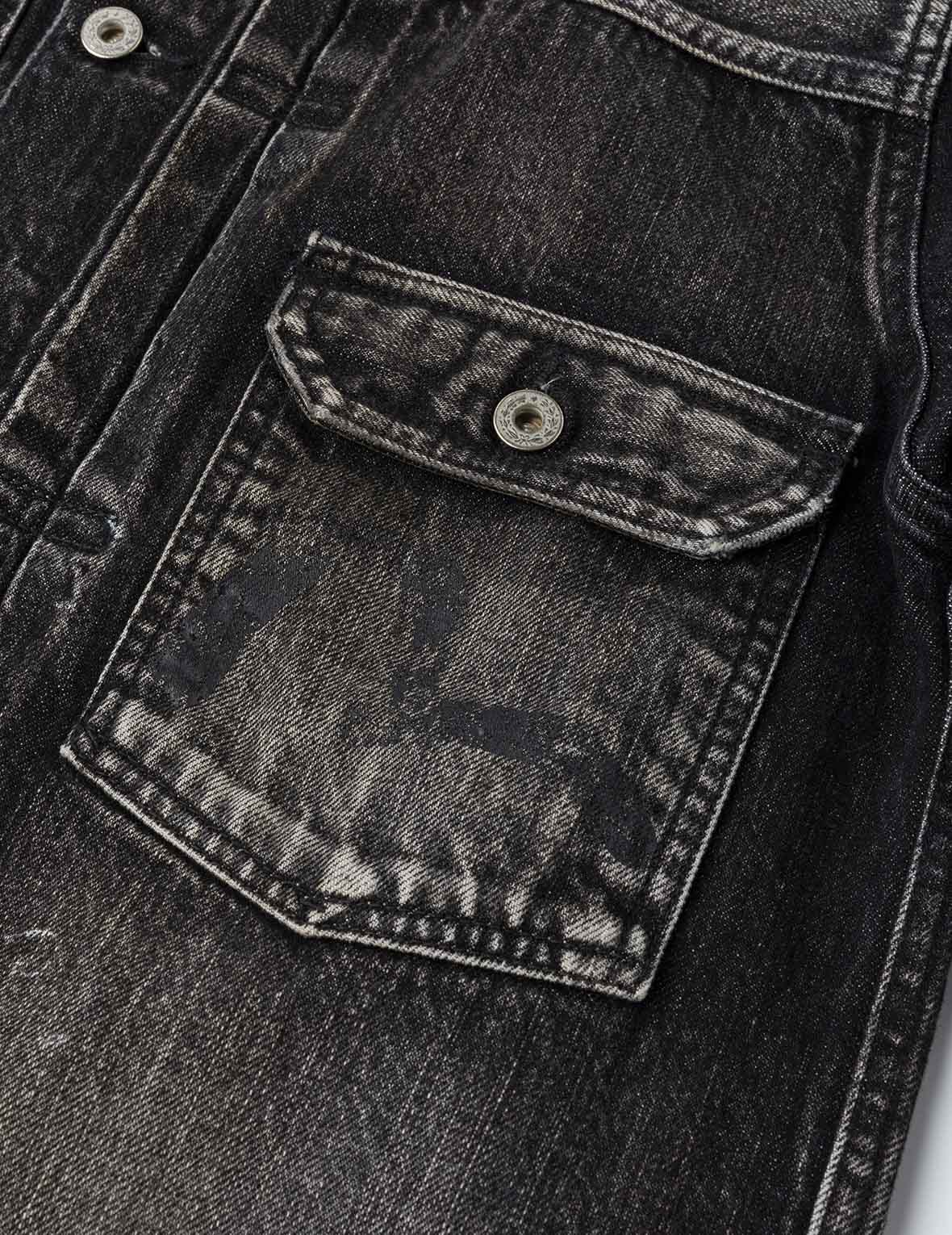 海鸥印花常规版型牛仔卡车司机外套