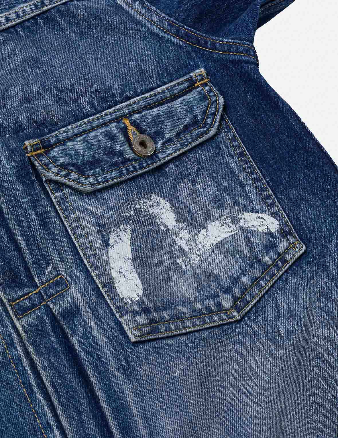 海鸥印花常规版型牛仔卡车司机外套