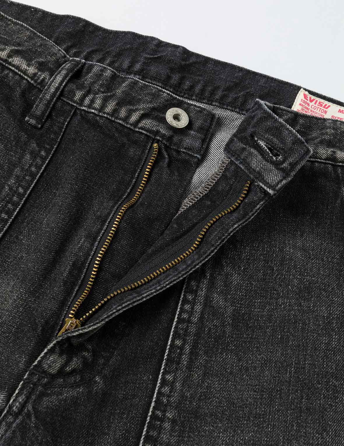 Washed Seagull Print Regular Fit Painter Jeans