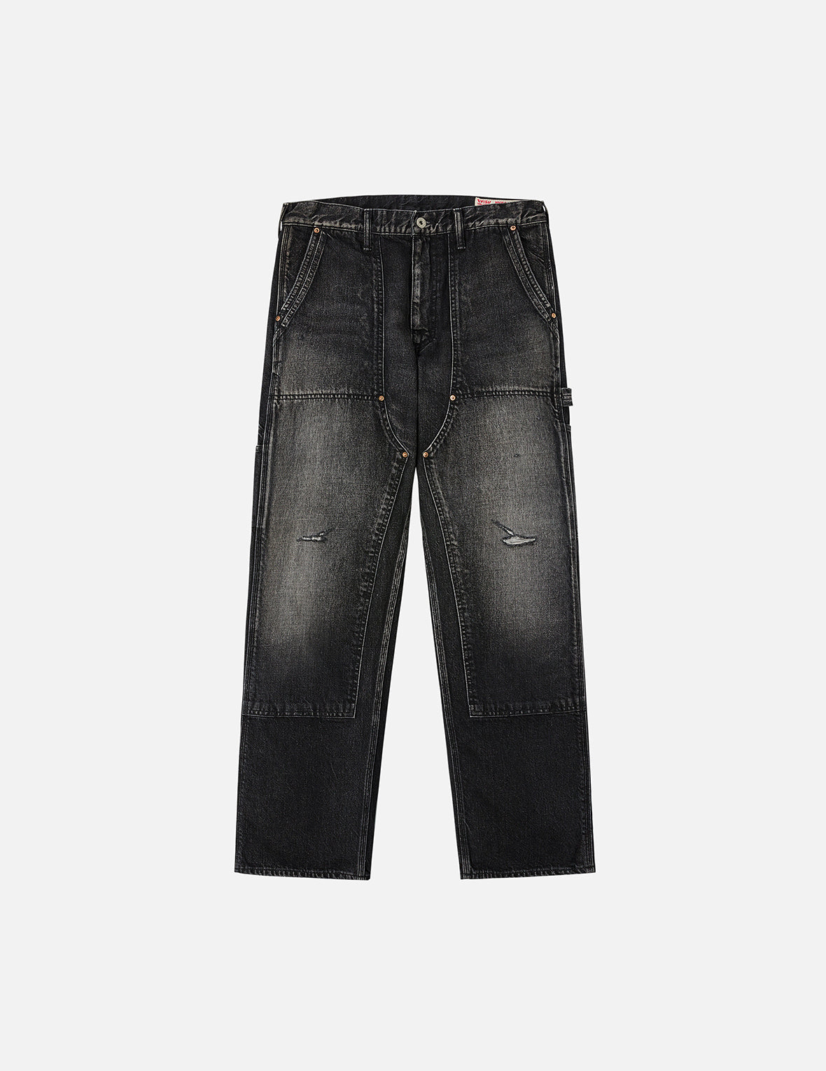 Washed Seagull Print Regular Fit Painter Jeans