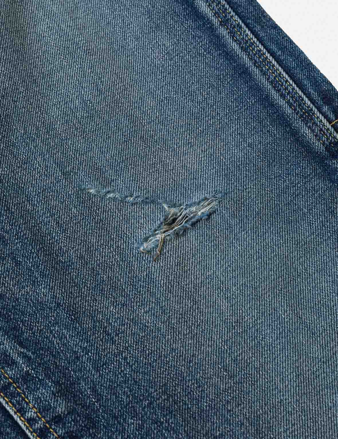 Washed Seagull Print Regular Fit Painter Jeans