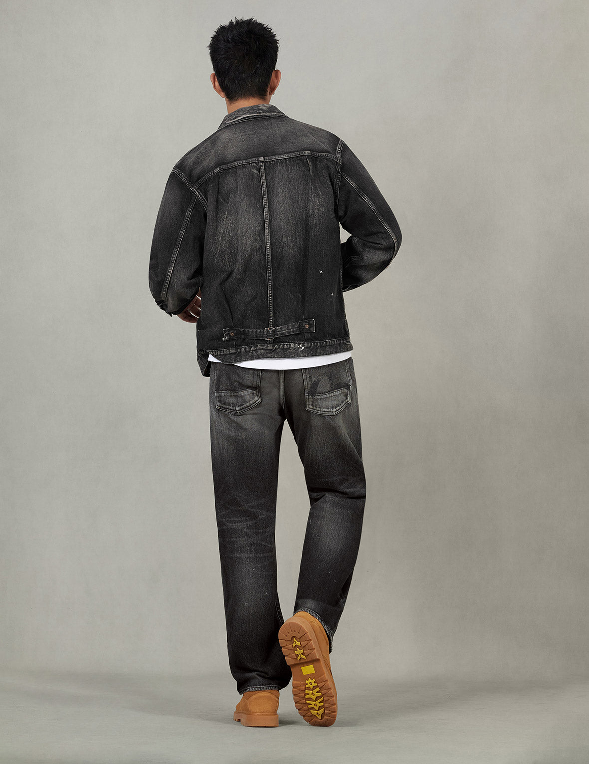 Washed Seagull Print Regular Fit Jeans