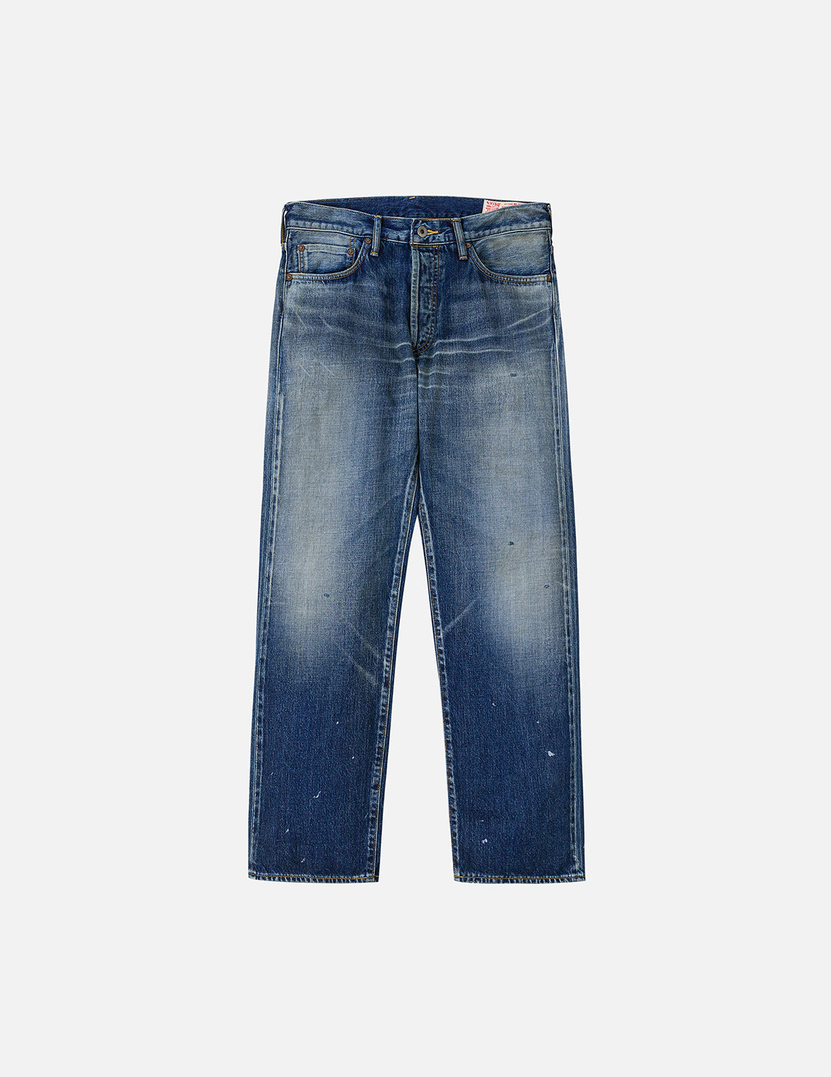 Washed Seagull Print Regular Fit Jeans