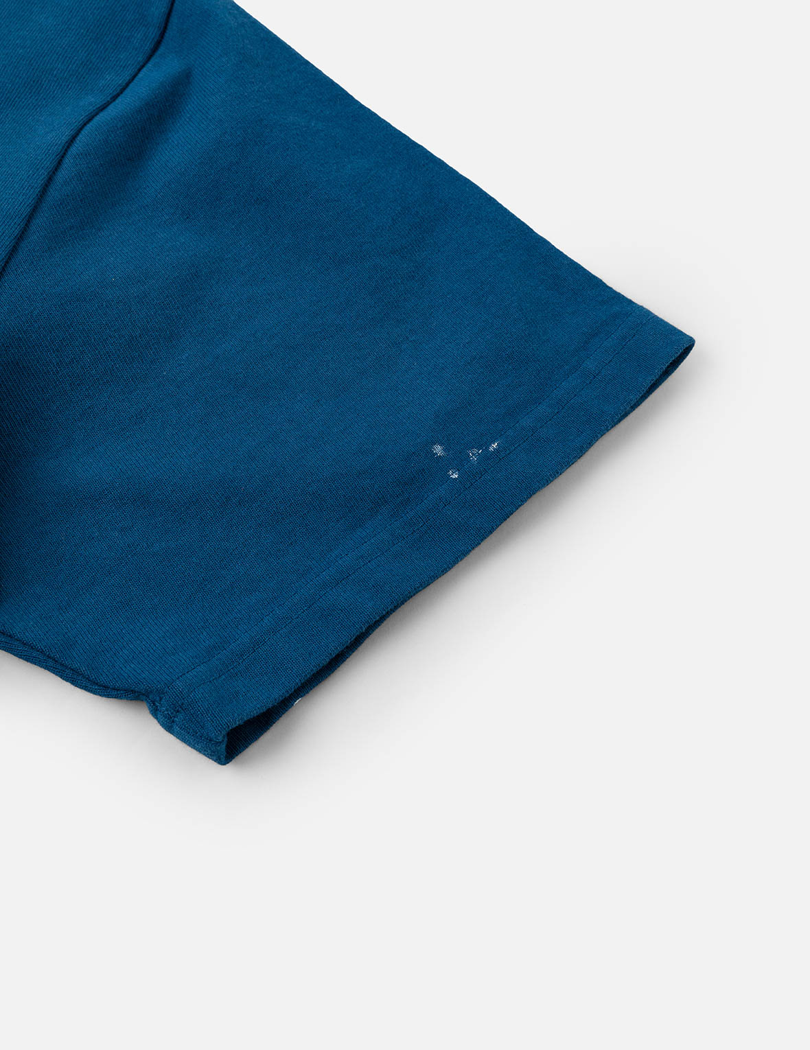 达摩和商标刺绣常规版型渐层式染色T恤