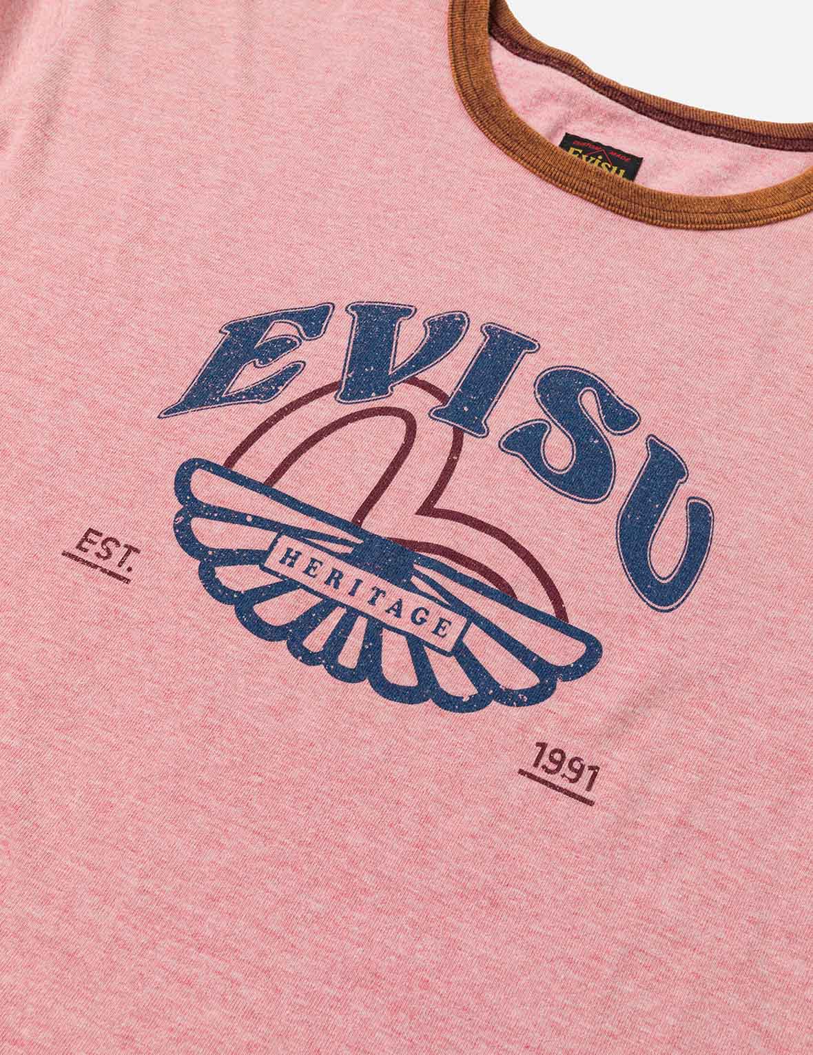 Washed Seagull and Logo Print Regular Fit Ringer T-shirt