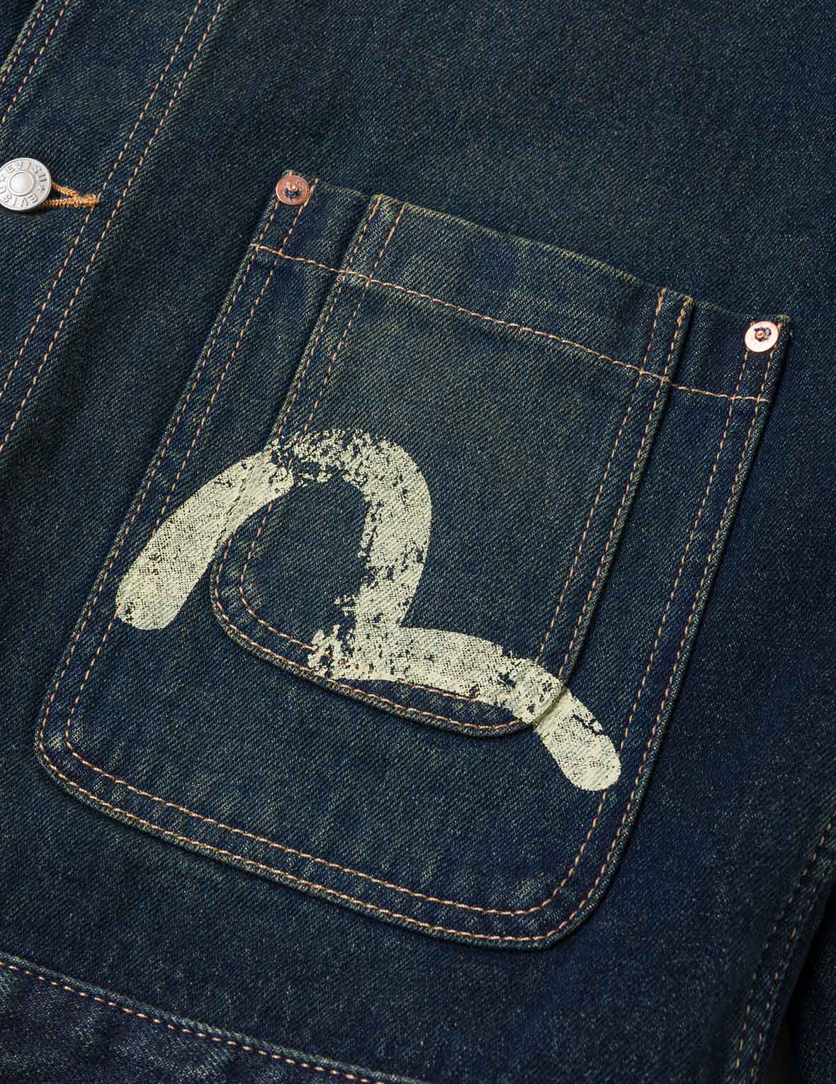 叠层口袋牛仔工装夹克