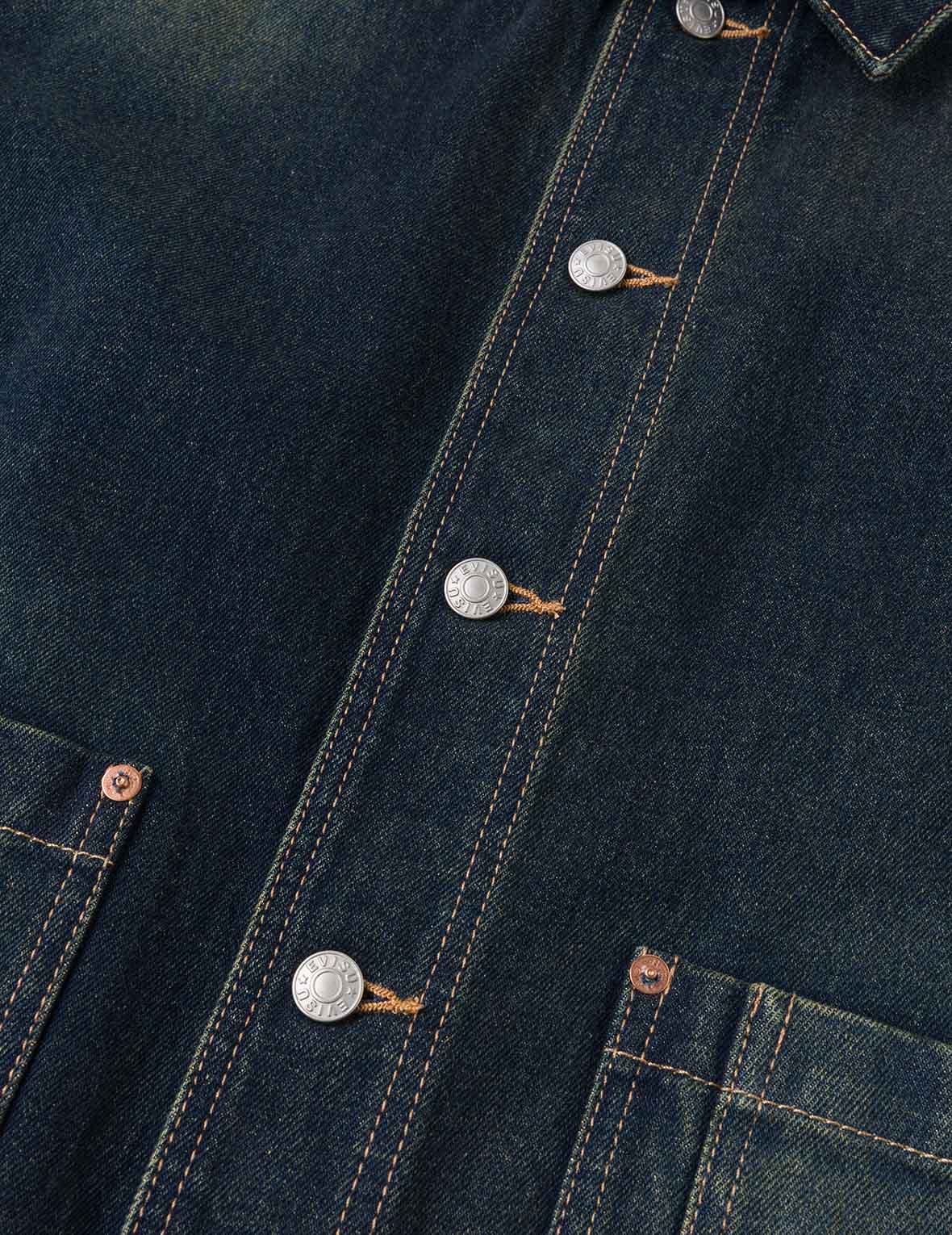 叠层口袋牛仔工装夹克