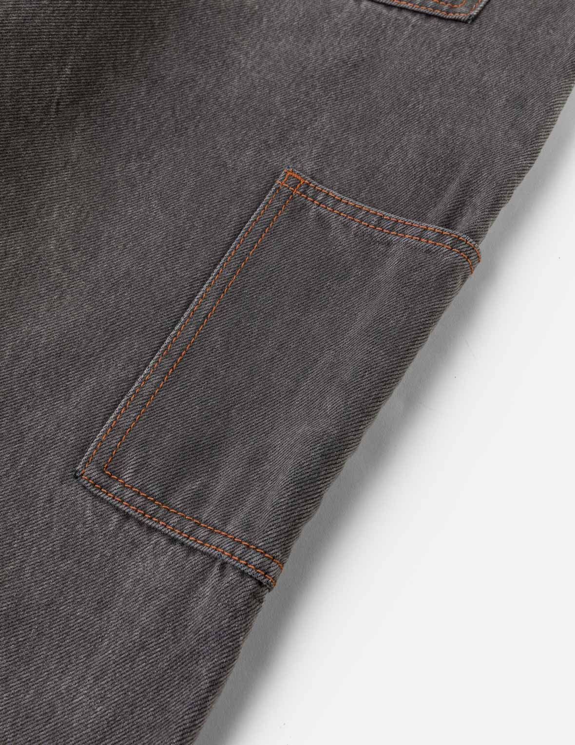 大M染色侧袋牛仔裤