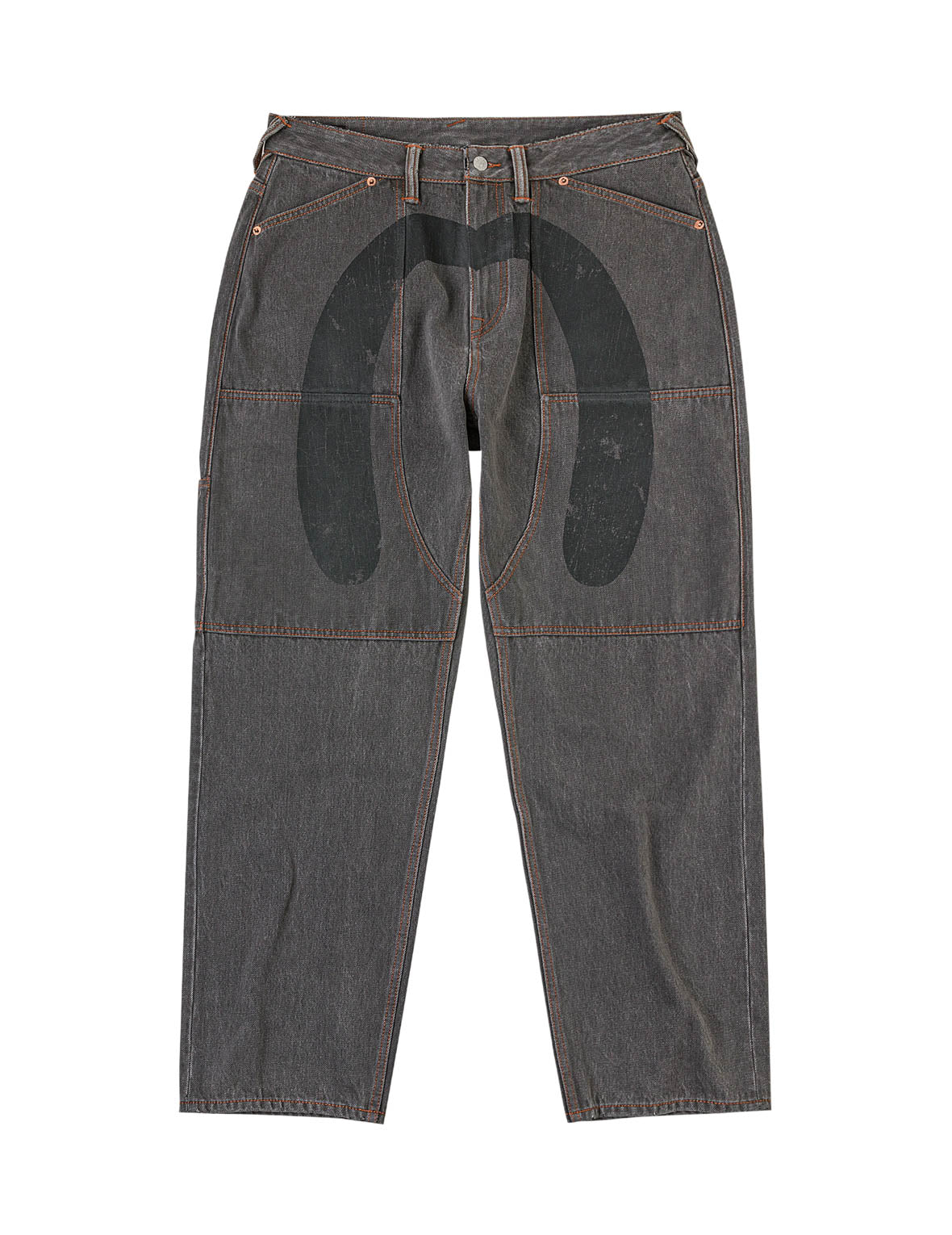 大M染色侧袋牛仔裤