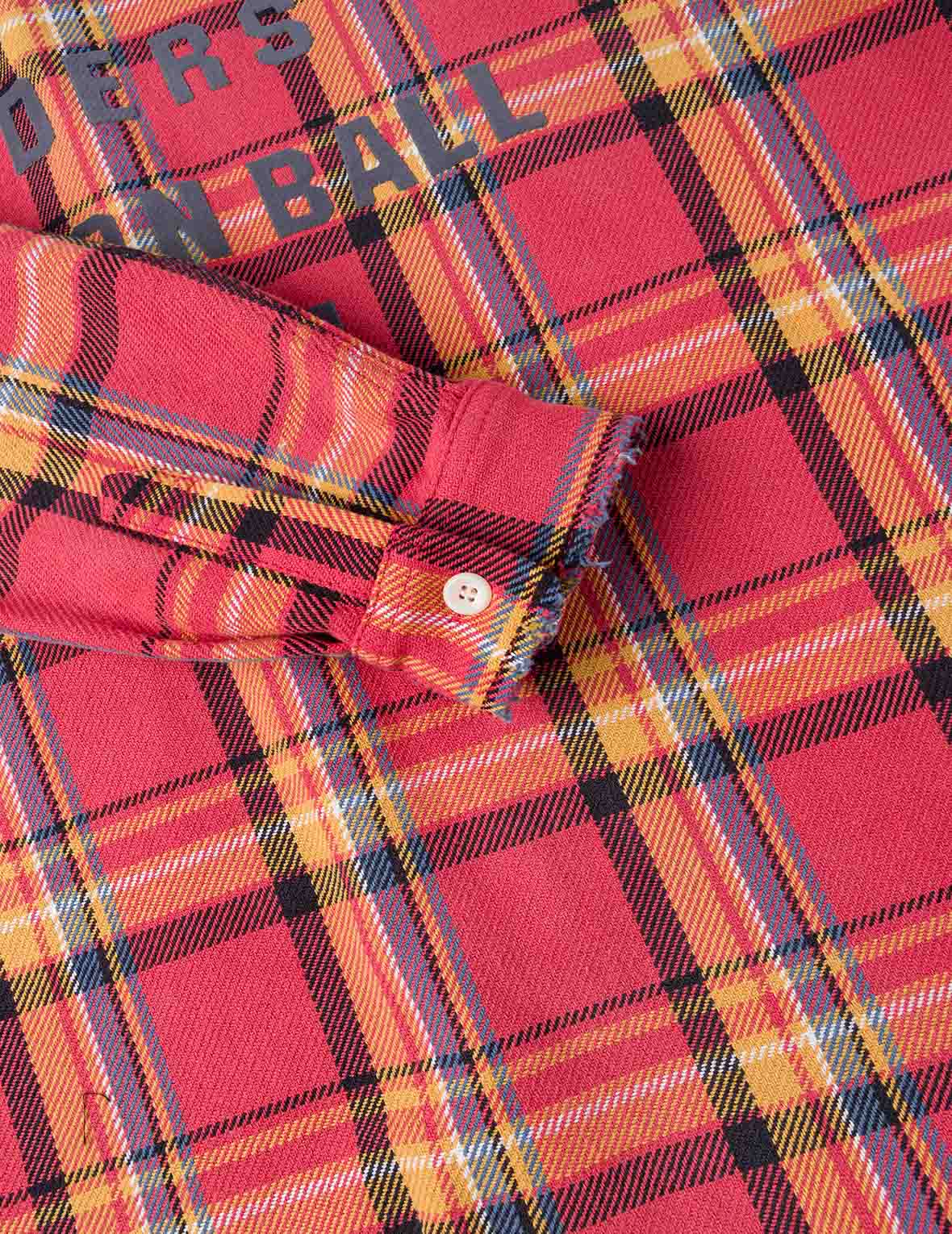 重水洗做旧法兰绒衬衫