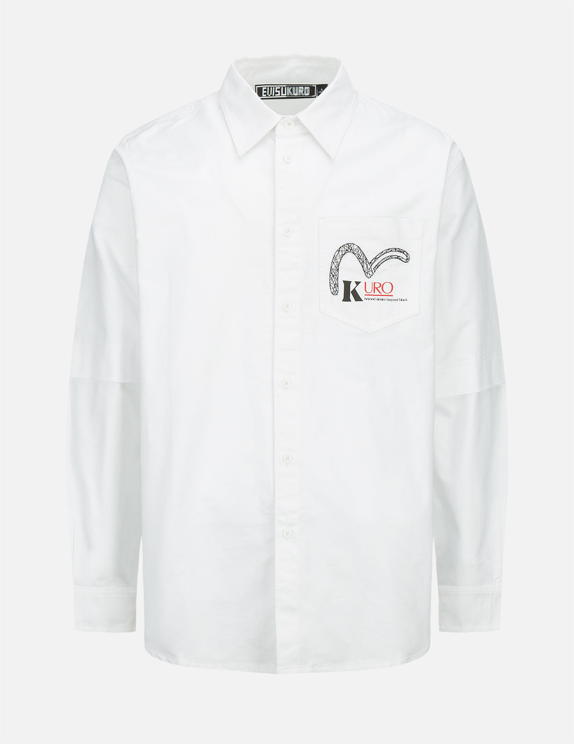 Multi Logo Print Mock 2-in-1 Shirt