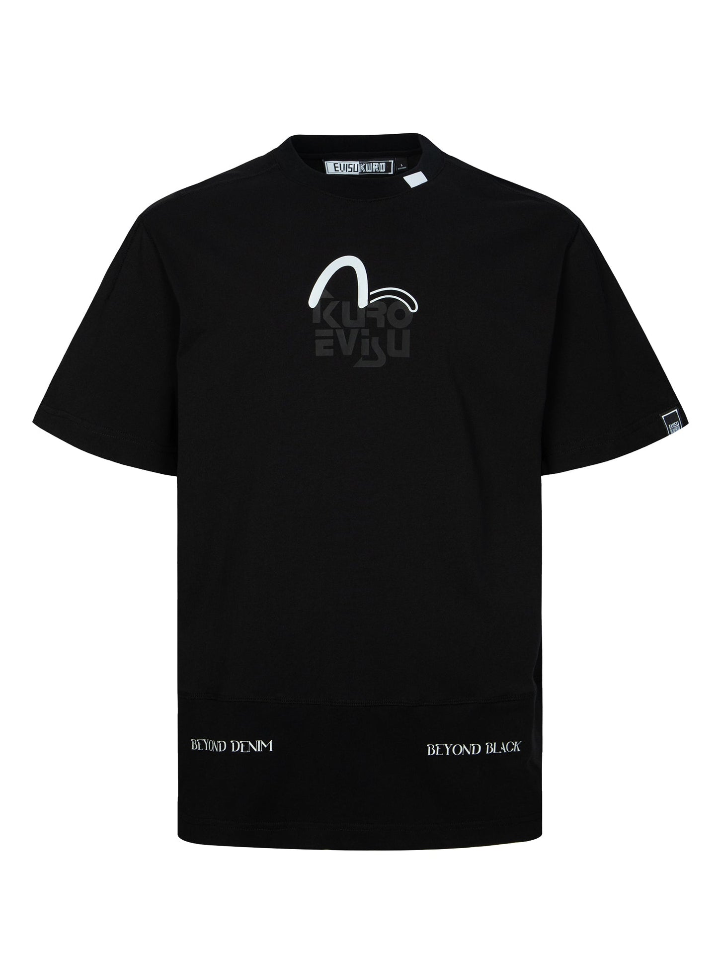 Multi Logos and Overlock Stitching Regular Fit T-shirt