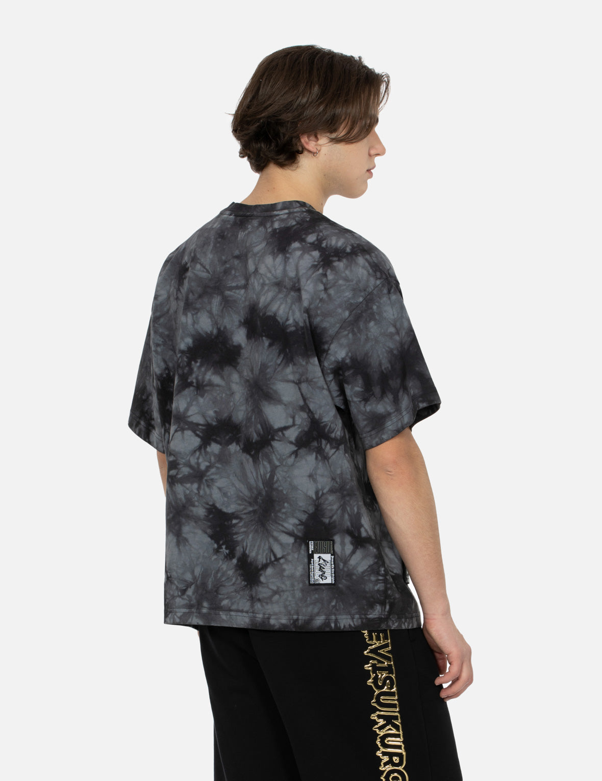 扎染水洗和海鸥刺绣宽版T恤