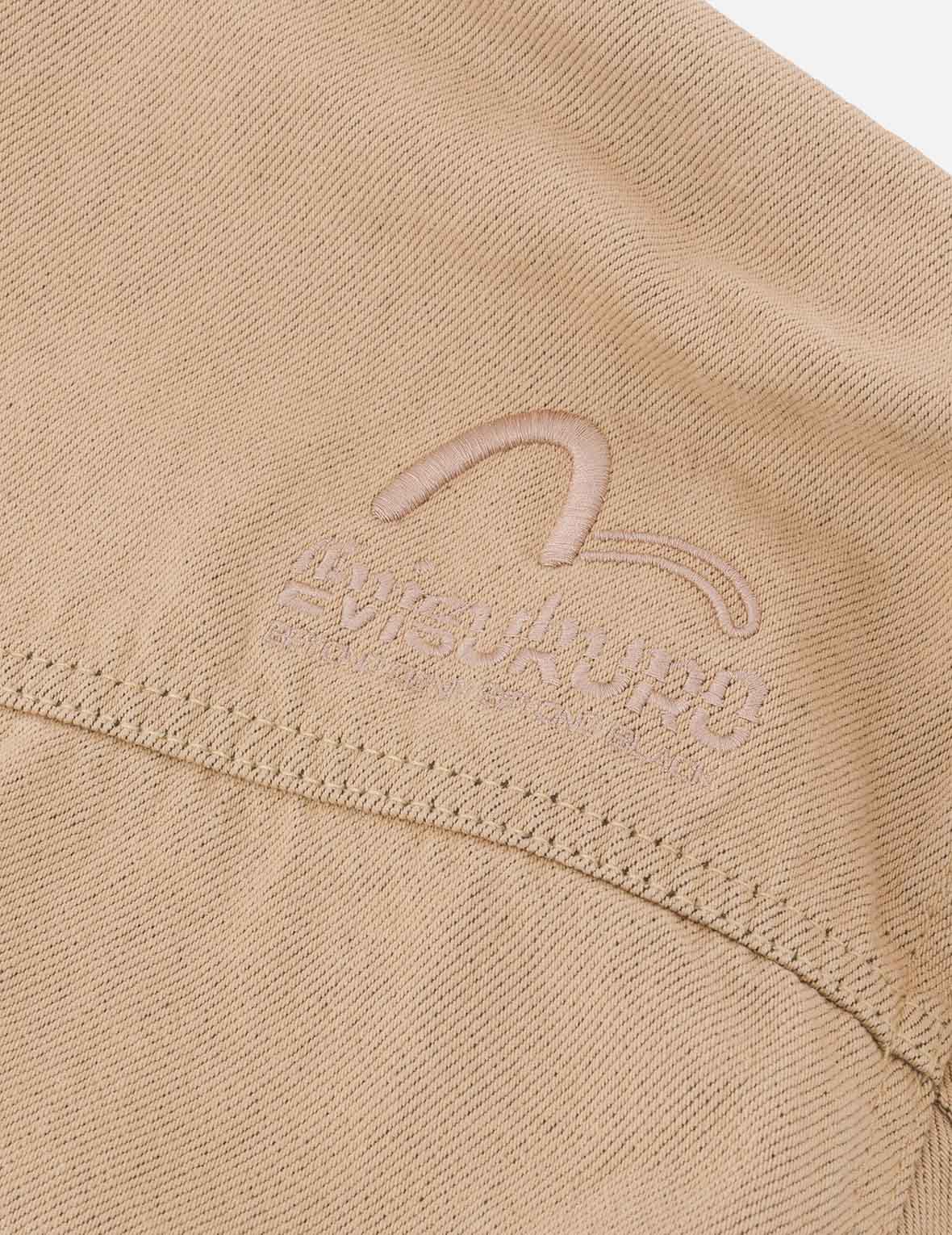 Two Tone Distressed Relax Fit Trucker Jacket