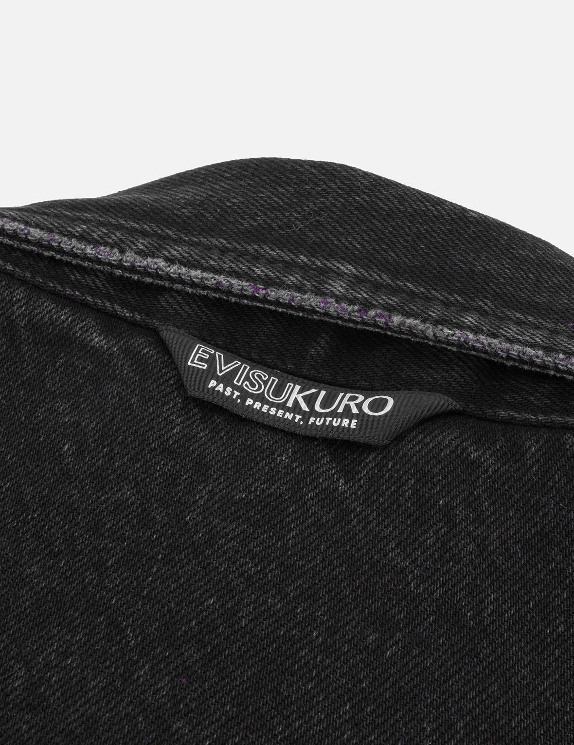 Two Tone Distressed Relax Fit Trucker Jacket