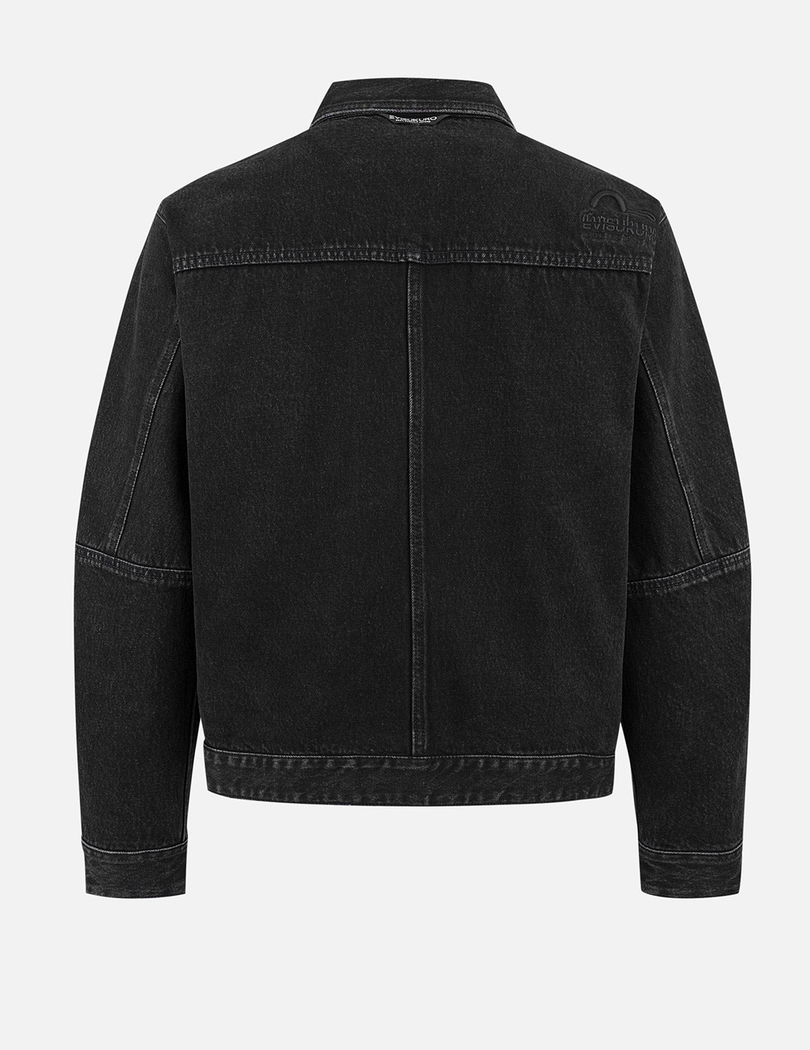 Two Tone Distressed Relax Fit Trucker Jacket