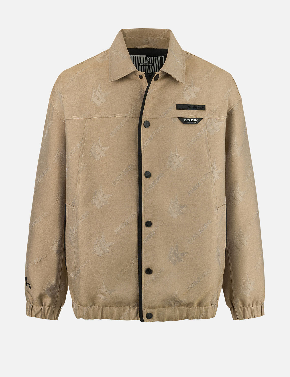 滿地商标提花超宽版教练外套