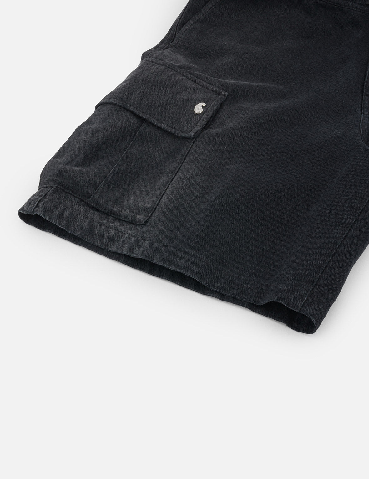Pigment Dye Wash Seagull Embroidery Relax Fit Shorts